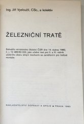 kniha Železniční tratě učební text pro 2. a 3. roč. učeb. oboru strojní mechanik se zaměřením pro traťové montáže, Nadas 1983
