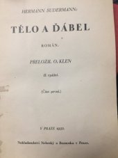 kniha Tělo a ďábel = (Část první) ["Es war"] : Román., Nebeský a Beznoska 1932