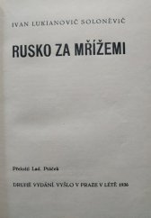 kniha Rusko za mřížemi, s.n. 1936