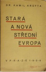 kniha Stará a nová střední Evropa, Politický klub Československé Národní Demokracie 1929