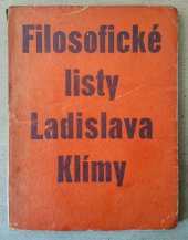 kniha Filosofické listy Ladislava Klímy, Jan Pohořelý 1939