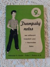 kniha Trampský notes 9. Šest oblíbených trampských písní s doprovodem kytary, Fr. Kovářík 1941
