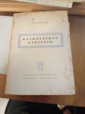 kniha Knihovníkův zápisník, V. Šmidt 1946