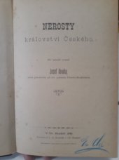 kniha Nerosty království Českého, L.R. Kráčelík 1886