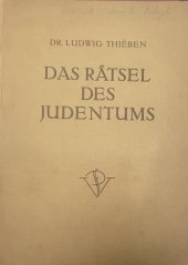 kniha Das Rätsel des Judentums, Verlag 1931