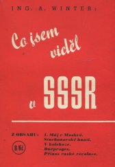 kniha Co jsem viděl v SSSR, Knihovna Nové Svobody 1936