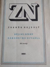 kniha Dějiny opery Národního divadla. Díl 2, Práce 1949