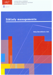 kniha Základy managementu, Vysoká škola báňská - Technická univerzita 2013