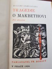 kniha Tragedie o Makbethovi 5 dějství, Fr. Borový 1926