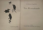 kniha   Tier- Wesenskunde, Dresden  1937