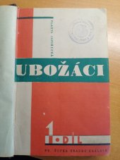 kniha Ubožáci Kniha I román., František Šupka 1933