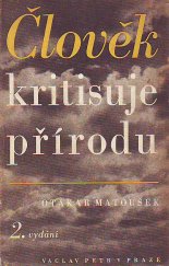 kniha Člověk kritisuje přírodu, Václav Petr 1946