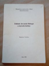 kniha Základy slovanské filologie a staroslověnštiny, Masarykova univerzita, Filozofická fakulta 1996