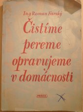 kniha Čistíme, pereme a opravujeme v domácnosti, Práce 1954