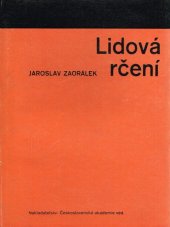 kniha Lidová rčení, Československá akademie věd 1963