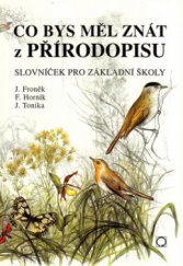 kniha Co bys měl znát z přírodopisu slovníček pro základní školy, Nakladatelství Olomouc 1998
