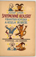 kniha Šprýmovné kousky Frantíka Vovíska a kozla Bobeše, Melantrich 1923