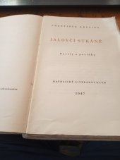 kniha Jalovčí stráně novely a povídky, Katolický literární klub 1947