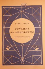 kniha Továrna na absolutno román-feuilleton, Polygrafie 1922