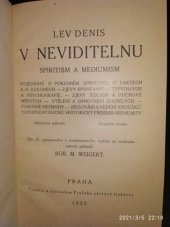 kniha V neviditelnu Spiritism a medimmita ..., Pražská akciová tiskárna 1925