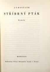 kniha Stříbrný pták román [letce], Sfinx, Bohumil Janda 1933