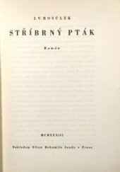 kniha Stříbrný pták román [letce], Sfinx, Bohumil Janda 1933