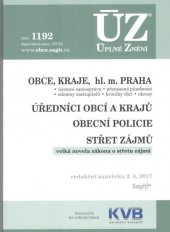 kniha ÚZ č.1192  Obce, kraje, hl. město Praha 2017, Sagit 2017