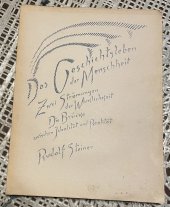 kniha Das Geschichtsleben der Menschheit, Philosophisch Anthroposophischer Verlag am Goetheanum Dornach 1941