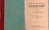 kniha Epigramy, Jan Svátek 1919