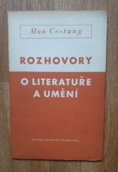kniha Rozhovory o literatuře a umění Projev ke spisovatelům, Československý spisovatel 1955