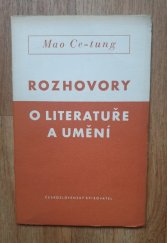 kniha Rozhovory o literatuře a umění Projev ke spisovatelům, Československý spisovatel 1955