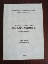 kniha Materiály ke studiu kursu Mikroekonomie <<I=01>> (Bakalářský kurs), Vysoká škola ekonomická 1995