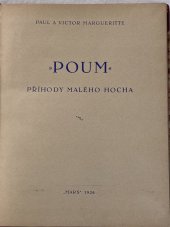 kniha "Poum" Příhody malého hocha, Mars 1926