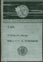 kniha Ballady a romance, J. Otto 1905