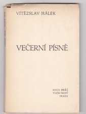 kniha Večerní písně, Vilém Šmidt 1938