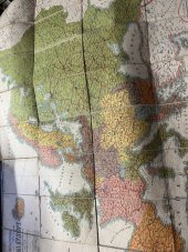 kniha Šolcova nejnovější politická, cestovní, železniční a paroplavební mapa Evropy 1:8 000 000, E. Šolc 1909