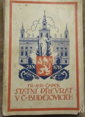 kniha Státní převrat v Č. Budějovicích, F.M. Čapek 1929