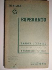 kniha Esperanto Učebnice a čítanka, Pokorný a spol. 1933