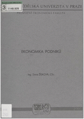 kniha Ekonomika podniků, Česká zemědělská univerzita, Provozně ekonomická fakulta 2005