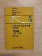 kniha Vnitropodnikové řízení v nové soustavě řízení, Nakladatelství politické literatury 1965