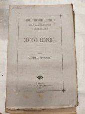 kniha Giacomo Leopardi, J. Otto 1880