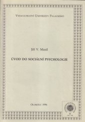 kniha Úvod do sociální psychologie, Vydavatelství Univerzity Palackého 1996