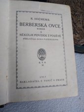 kniha Berberská ovce román a několik povídek z pouště, F. Topič 1917