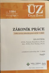 kniha Zákoník práce podle stavu k 20.7.2020, Sagit 2020