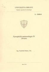 kniha Synoptická meteorologie IV. (skripta), Univerzita obrany 2010