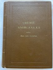 kniha Chemie anorganická, Česká chemická společnost pro vědu a průmysl 1925