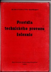 kniha Pravidla technického provozu železnic, Dopravní nakladatelství 1954