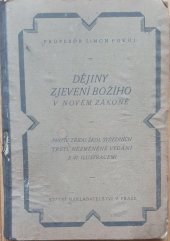 kniha Dějiny zjevení Božího v novém zákoně pro 4. třídu škol středních, Státní nakladatelství 1922