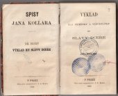 kniha Výklad, čili, Přímětky a vysvětlivky ku Slávy dceře, I.L. Kober 1862
