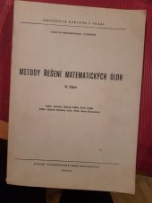 kniha Metody řešení matematických úloh. 2. část, SPN 1978